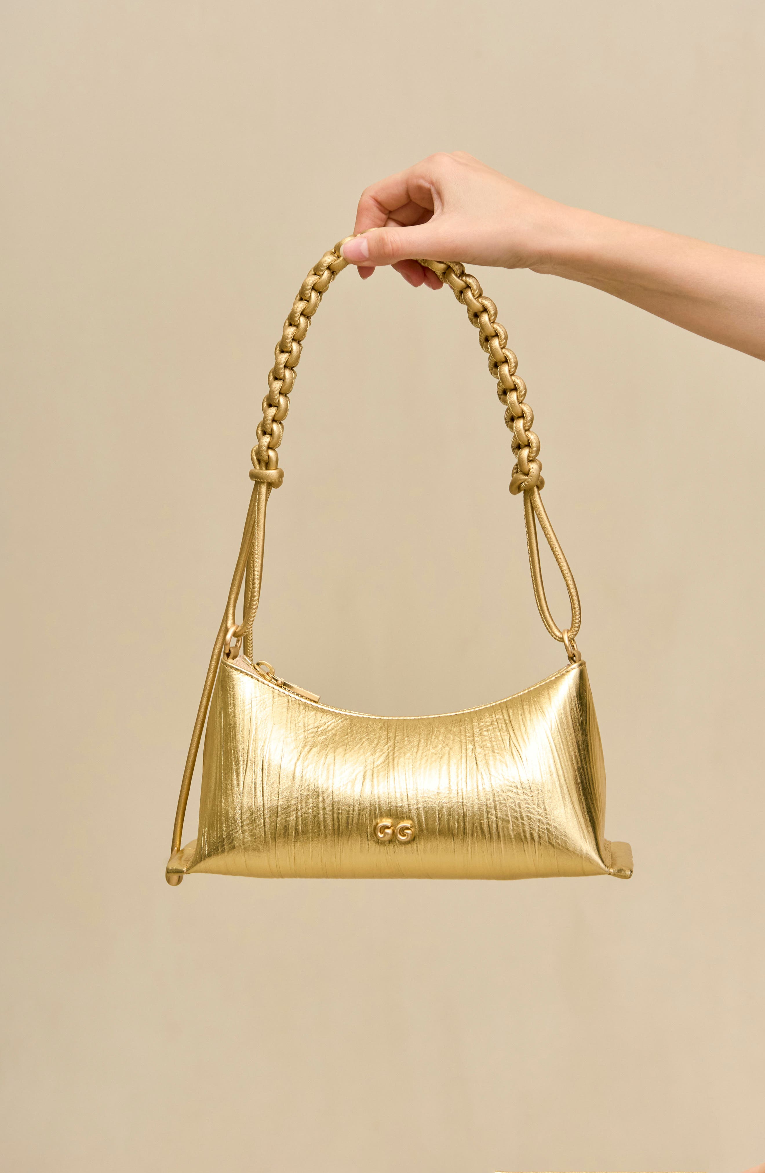 Osa Leather Shoulder Bag, Alternate, color, BRASS