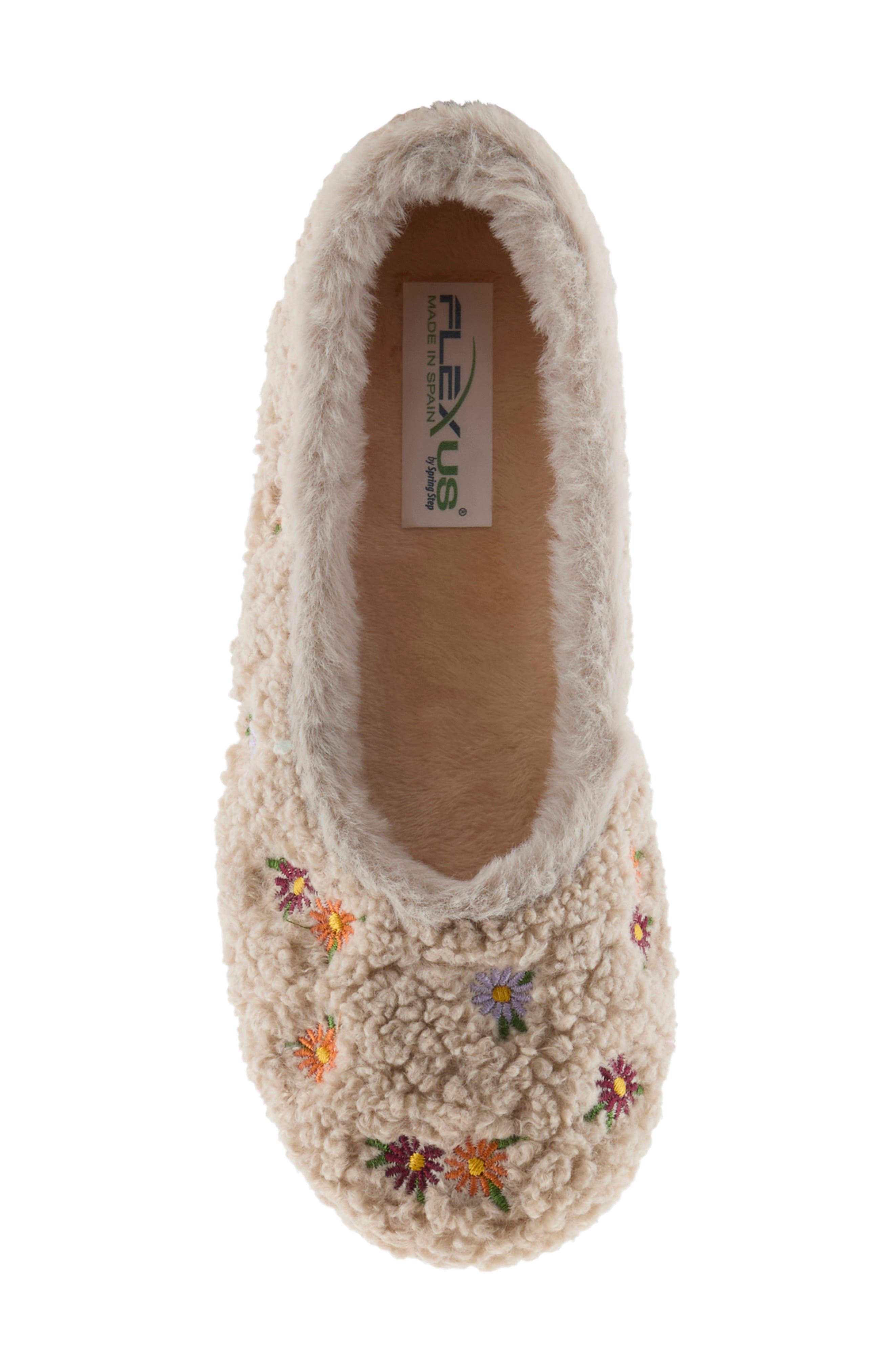 Fleece Ballet Slipper, Alternate, color, BEIGE MULTI