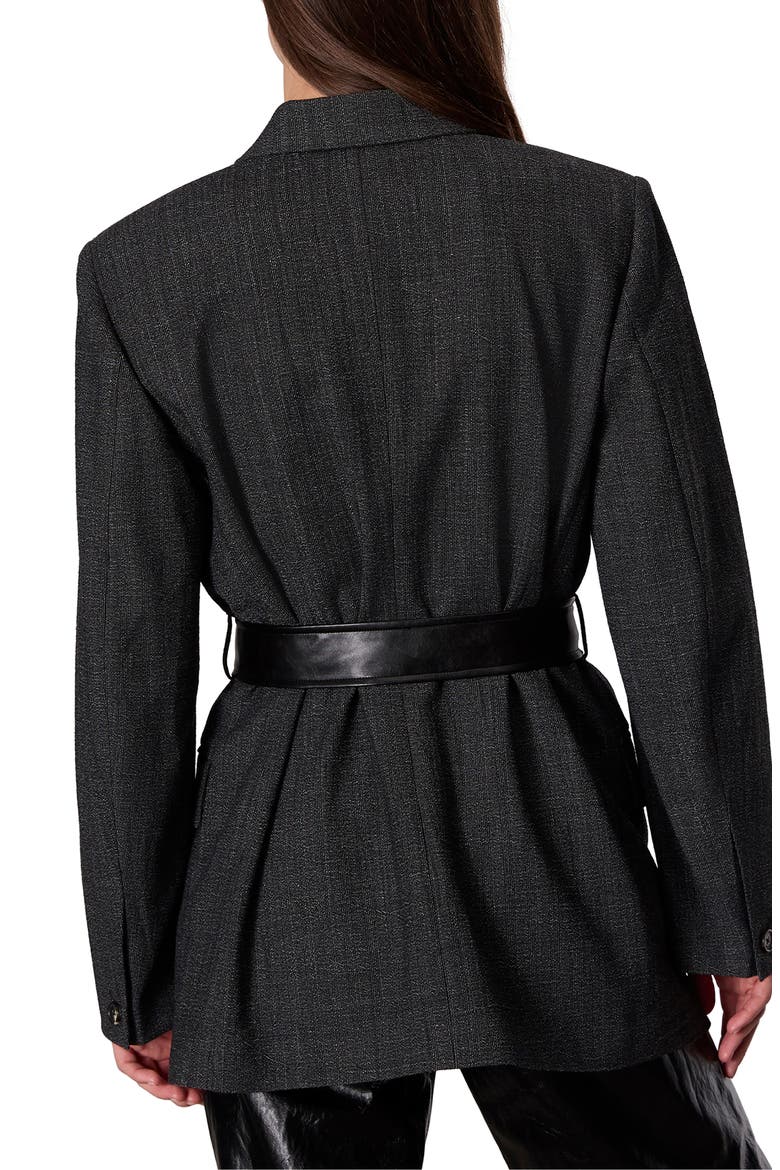 Virginia Belted Blazer, Alternate, color, BLACK