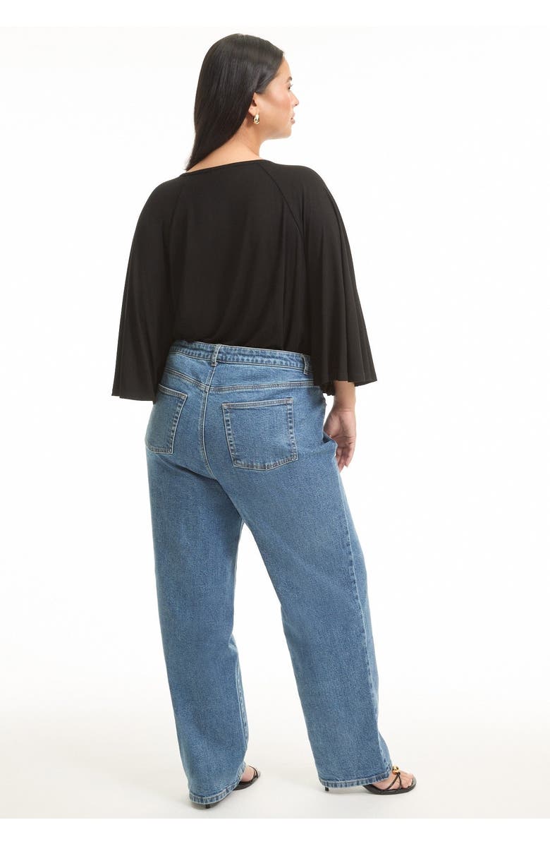 June + Vie June Fit High-Rise Straight-Leg Stretch Jeans, Alternate, color, Vintage Medium Wash