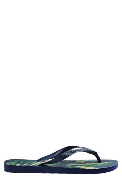 Havaianas Aloha Print Flip Flop Sandal In Navy Blue