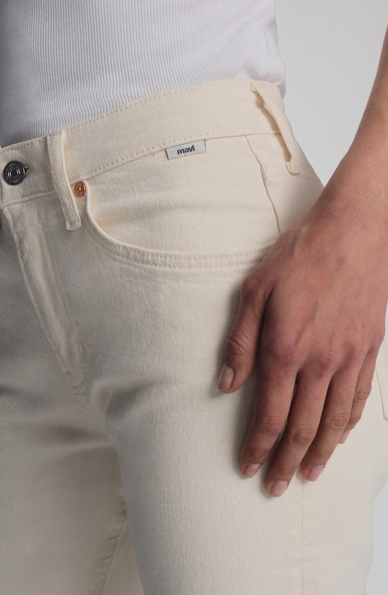 Mavi Jeans Savannah High Waist Straight Leg Jeans, Alternate, color, Ecru Classic Denim