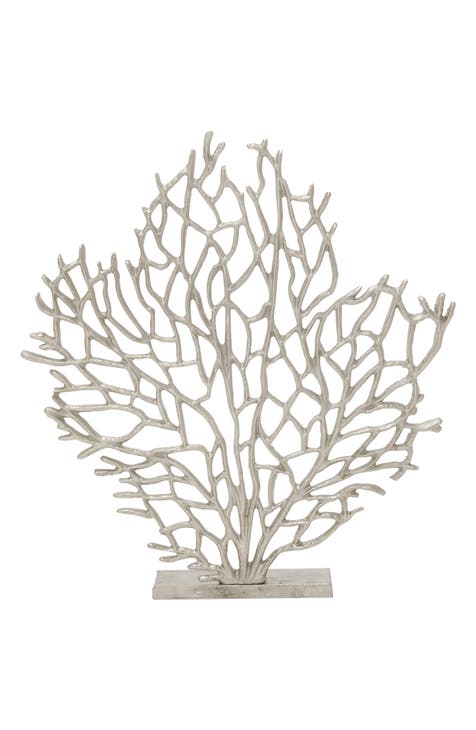 Silvertone Aluminum Coastal Nature Sculpture