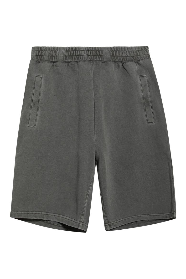 Nelson Cotton Sweat Shorts, Main, color, BLACK (GARMENT DYED)