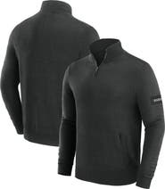 J. Palmer Men's J. Palmer Black Las Vegas Raiders Franchise Quarter-Zip Sweater