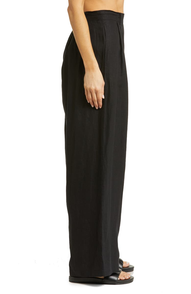 Vitamin A<sup>®</sup> The Getaway High Waist Wide Leg Linen Cover-up Pants, Alternate, color,
