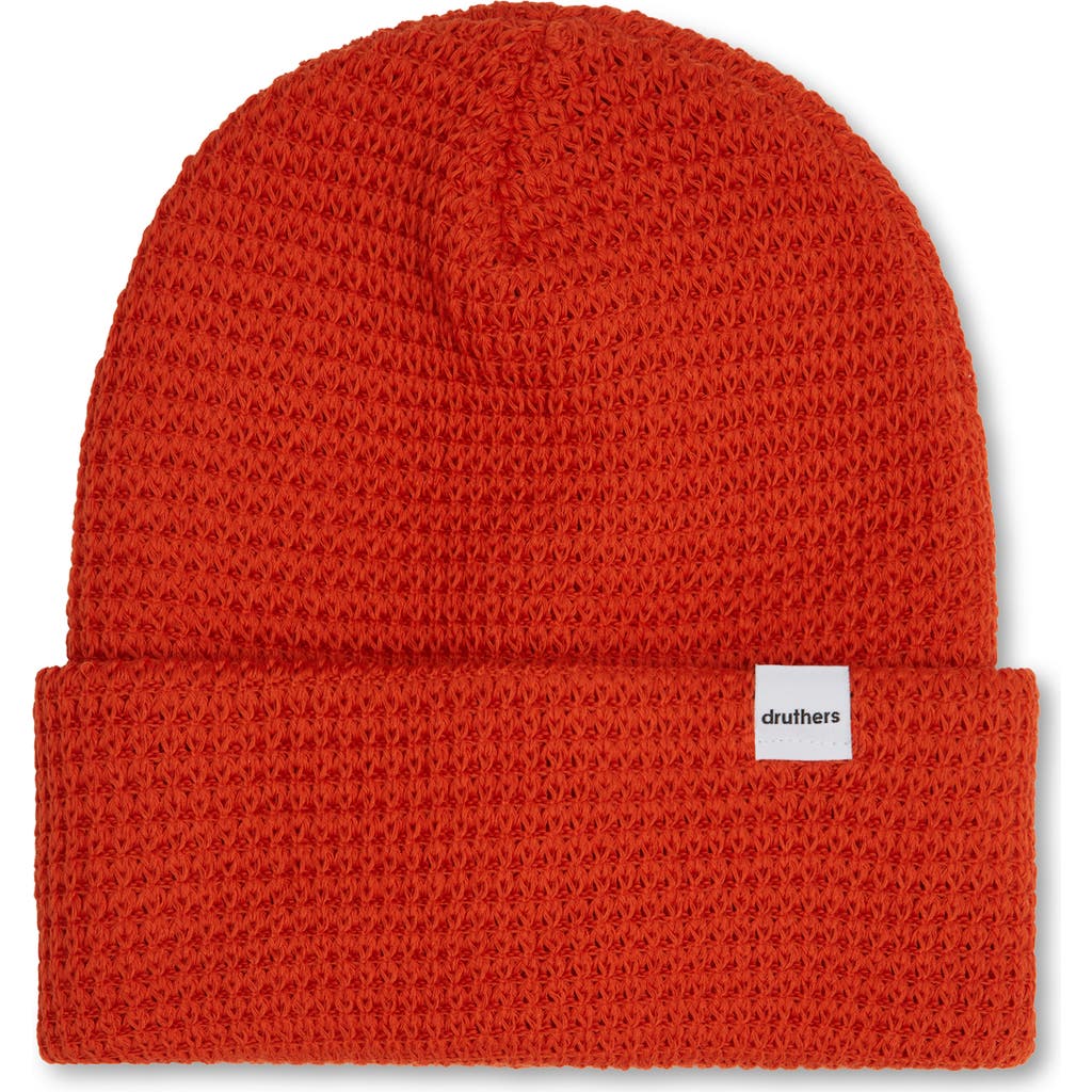 Druthers NYC Merino Wool Ribbed Beanie in Orange  product