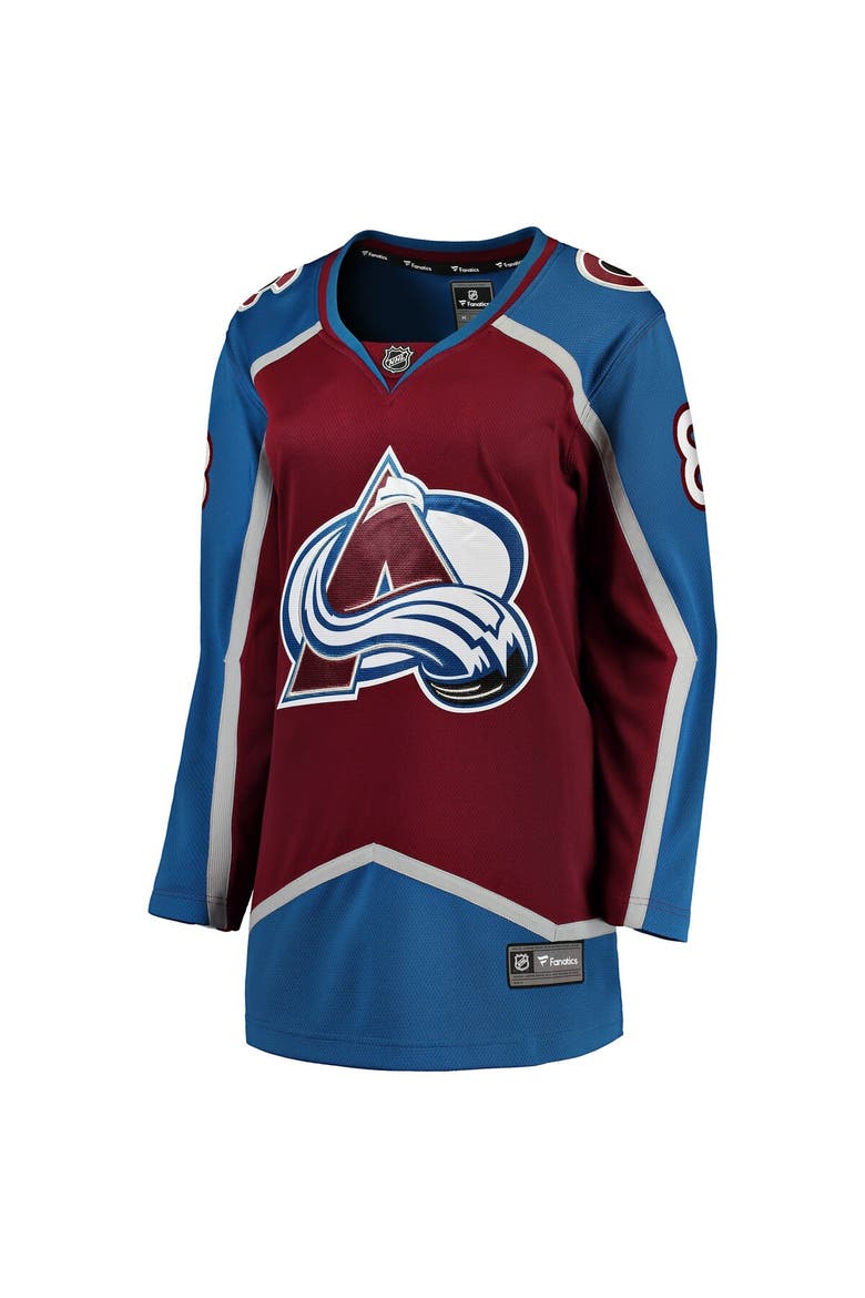 Women's Fanatics Branded Cale Makar Burgundy Colorado Avalanche Home Premier Breakaway Player Jersey, Alternate, color, Burgundy