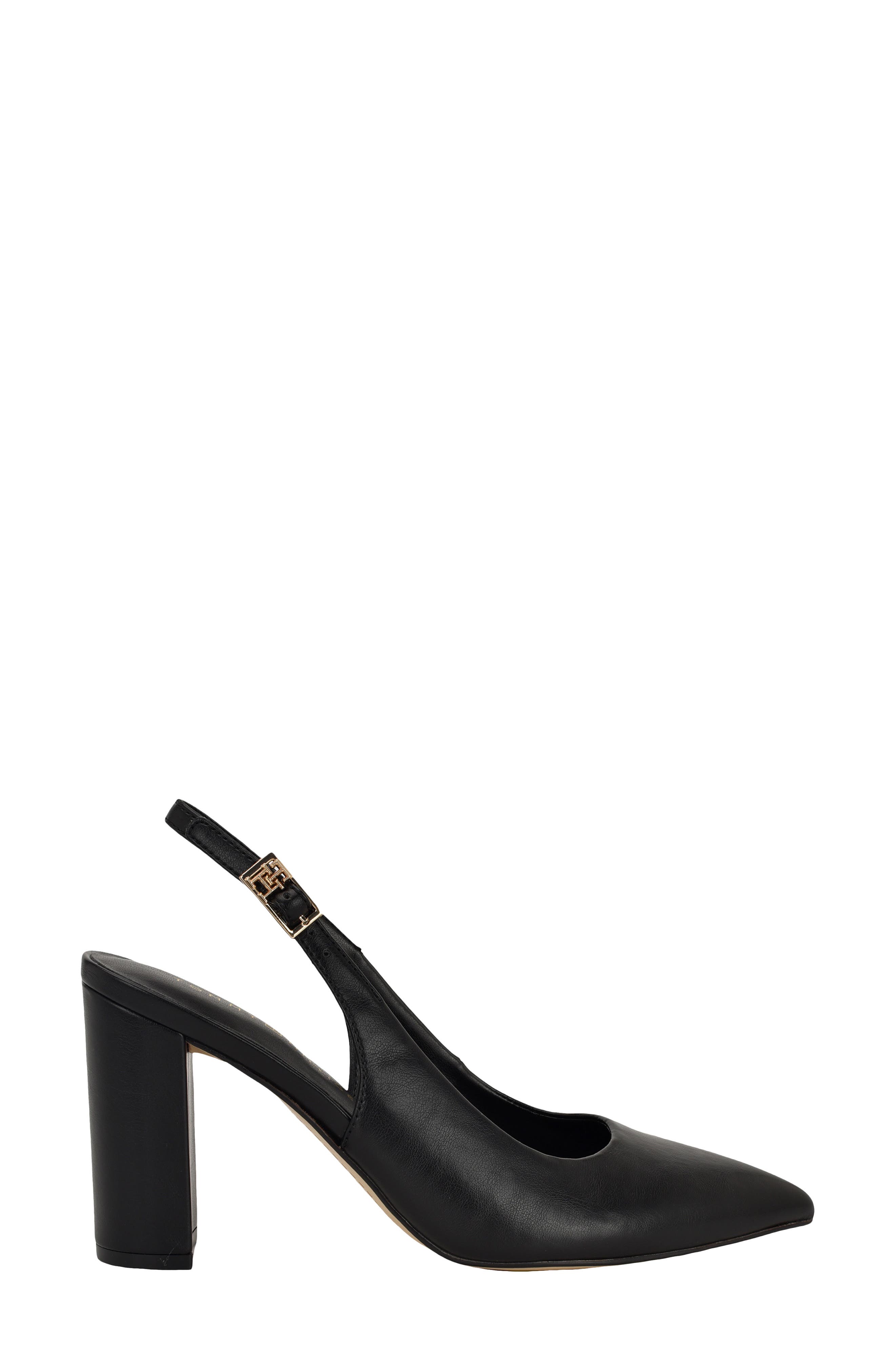 Tommy Hilfiger Azalee Block Heel Slingback Pump, Alternate, color, Black