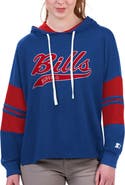 STARTER Women's Starter Royal Buffalo Bills Bump And Run Long Sleeve Hoodie T-Shirt