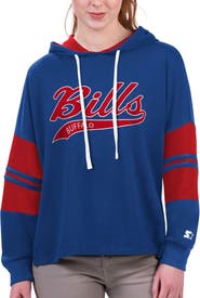 STARTER Women's Starter Royal Buffalo Bills Bump And Run Long Sleeve Hoodie T-Shirt