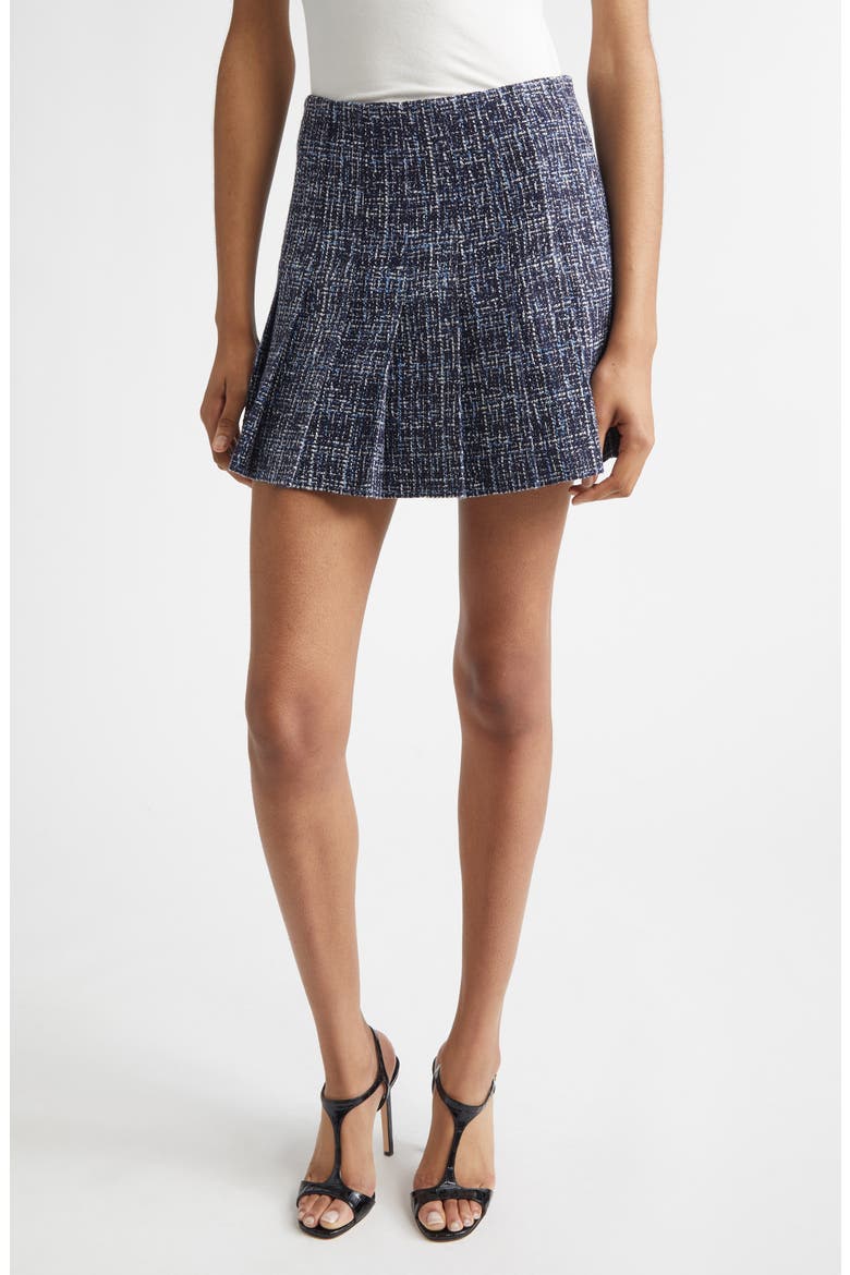 Carter Pleated Miniskirt, Main, color, DARK INDIGO