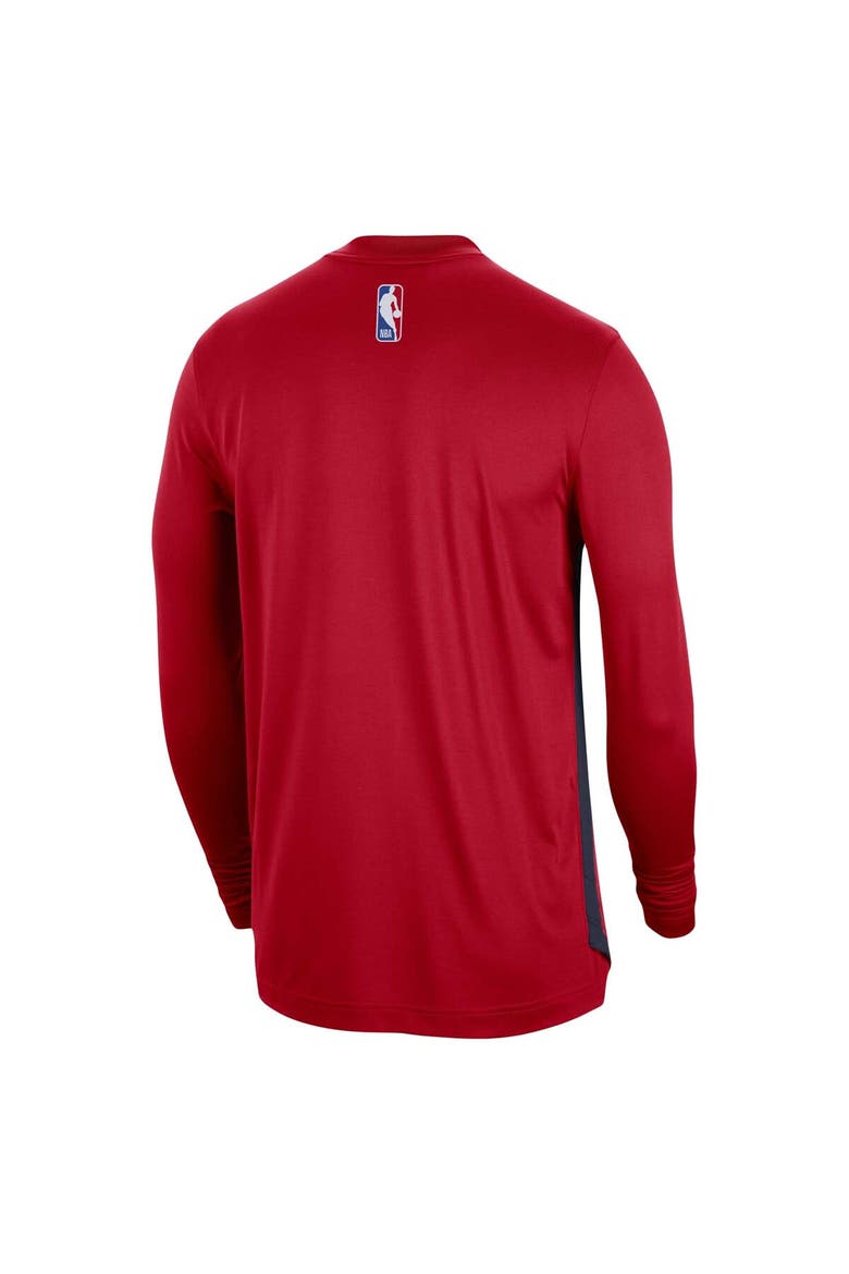 Unisex Nike Red Washington Wizards 2023/24 Authentic Pregame Long Sleeve Shooting Shirt, Alternate, color, Red