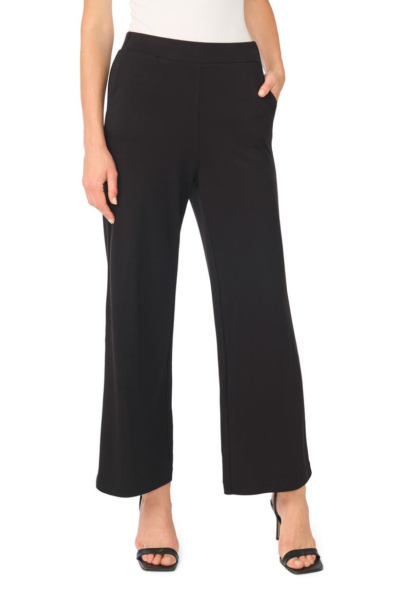 Ponte Straight Leg Pants, Main, color, RICH BLACK