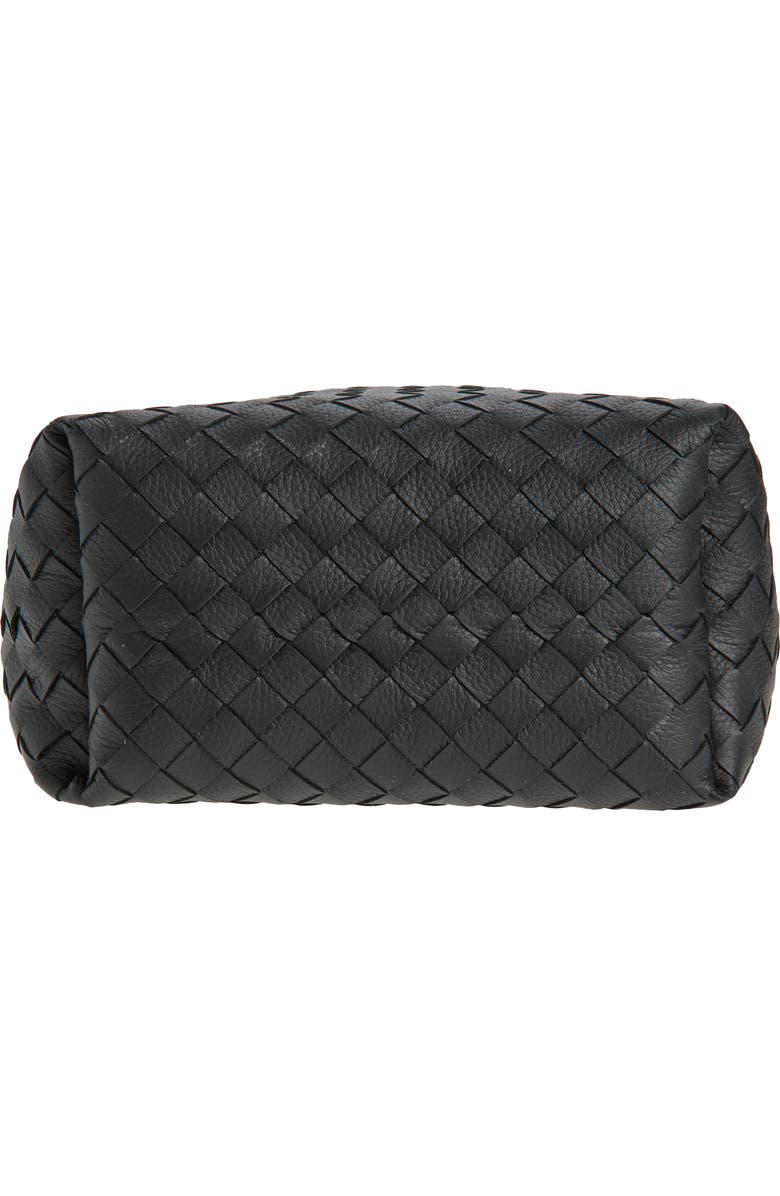 Bottega Veneta Biblioteca Intrecciato Leather Bucket Bag, Alternate, color, Black-Nero Opaco