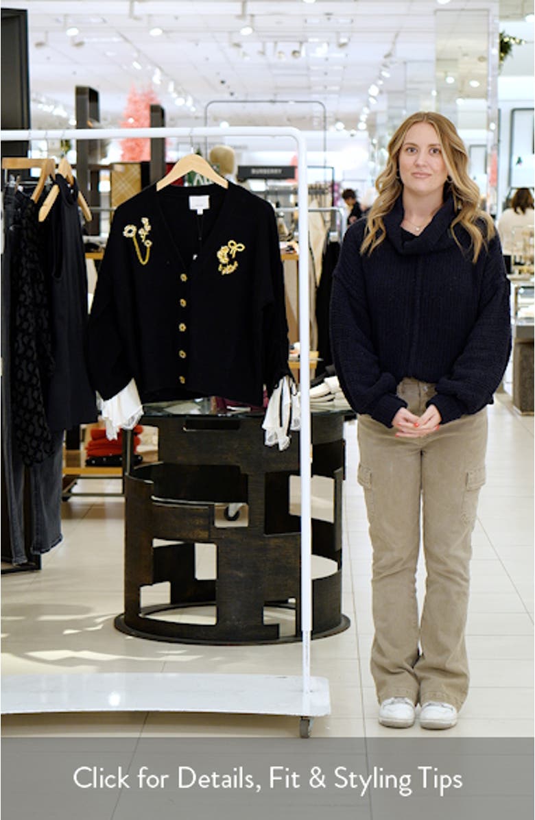 Atlas Brooch Detail Layered Look Cardigan, sales video thumbnail