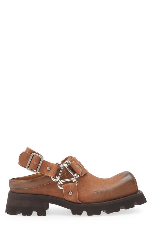 Acne Studios Balius Slingback Shoe In Caramel Brown