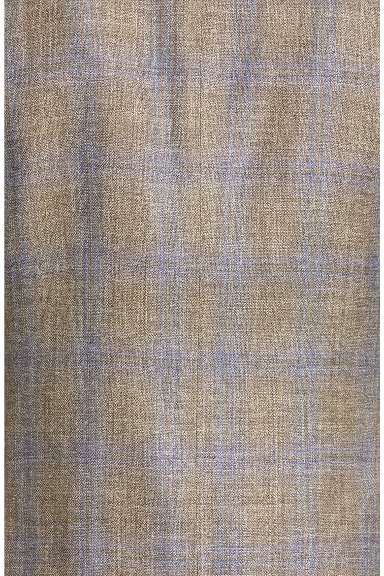 Trim Fit Plaid Wool & Silk Blend Sport Coat, Alternate, color, SAND