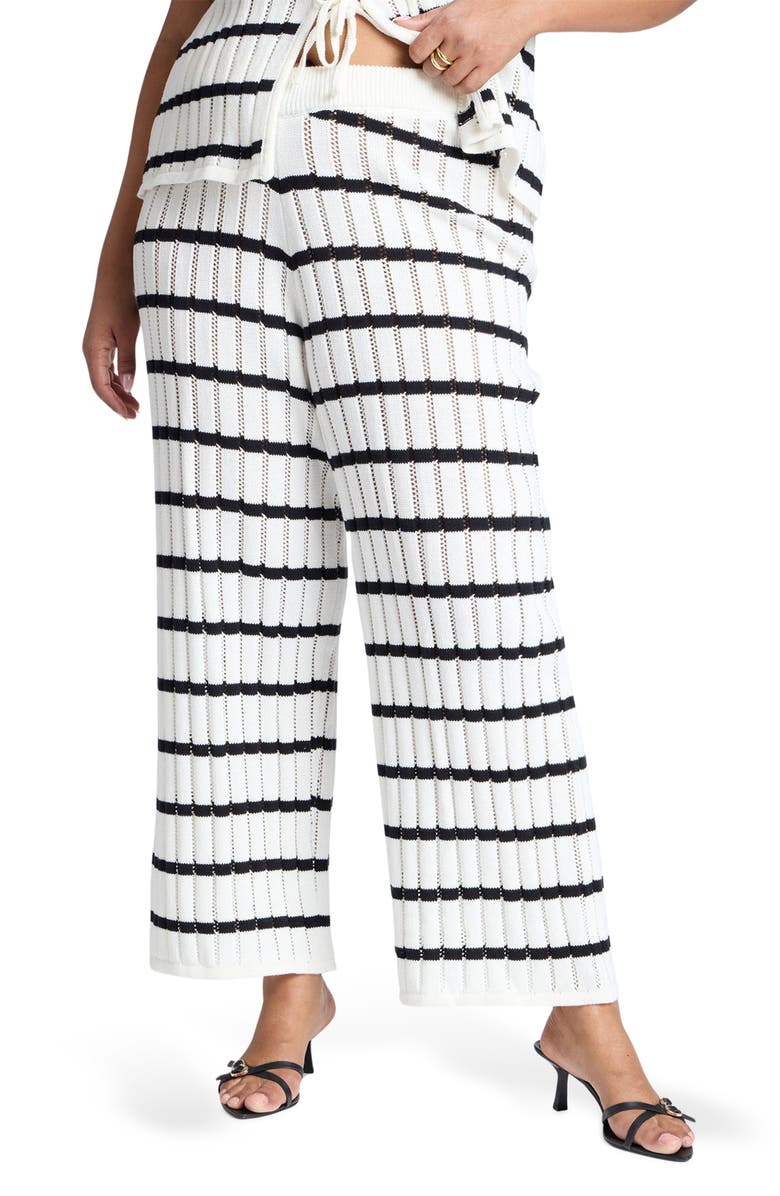 ELOQUII Wide Leg Sweater Pants, Main, color, 