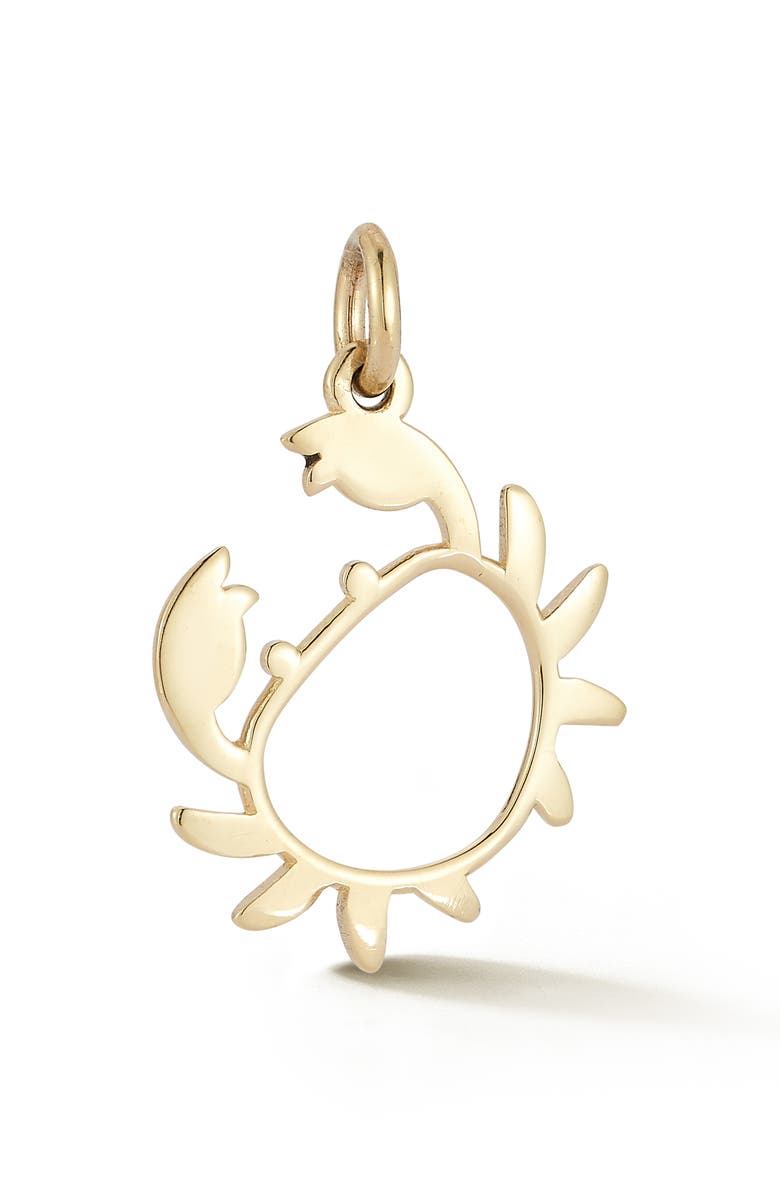 Ember Fine Jewelry 14K Gold Crab Charm, Main, color, Gold