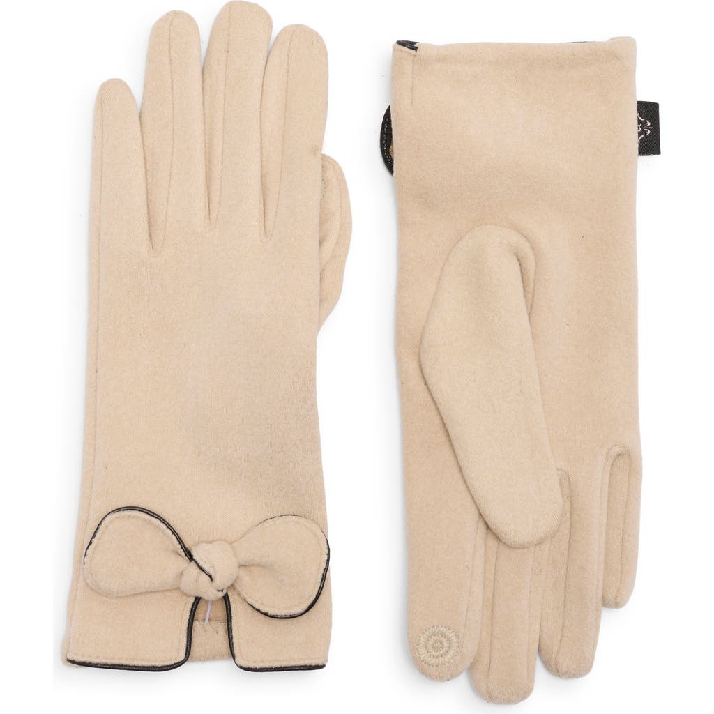 Nanette Lepore Bow Cuff Gloves In Brown