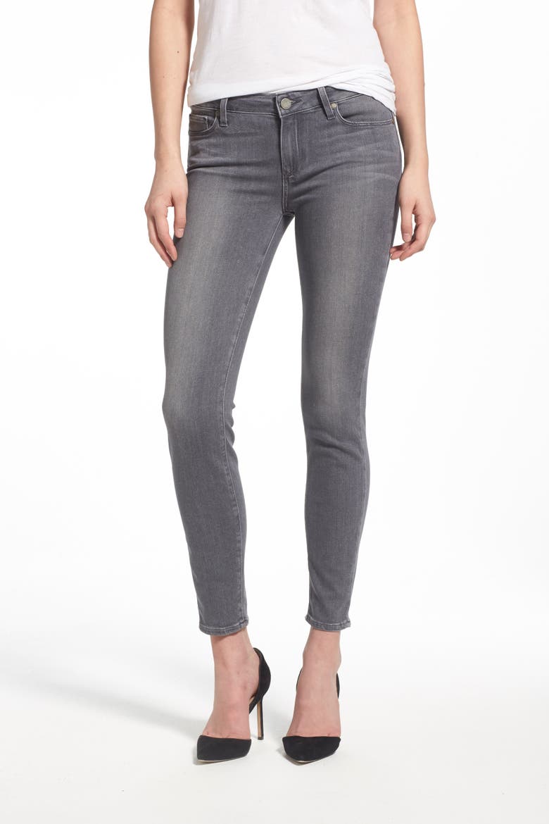 Transcend Verdugo Ankle Ultra Skinny Jeans, Alternate, color, SILVIE