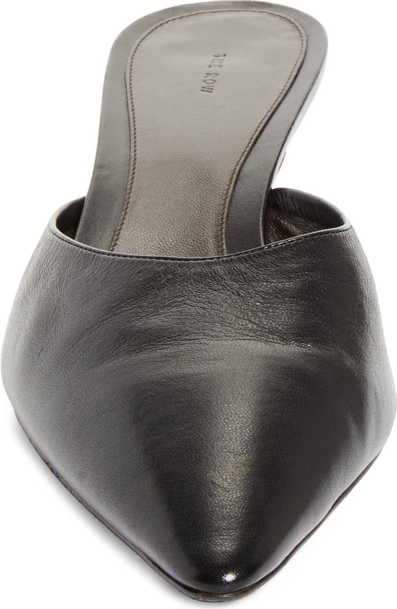 The Row Liiisa Pointed Toe Kitten Heel Mule, Alternate, color, Black