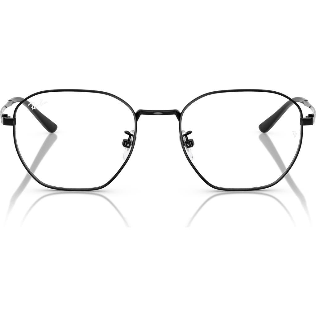 Ray Ban Ray-ban 53mm Irregular Optical Glasses In Black