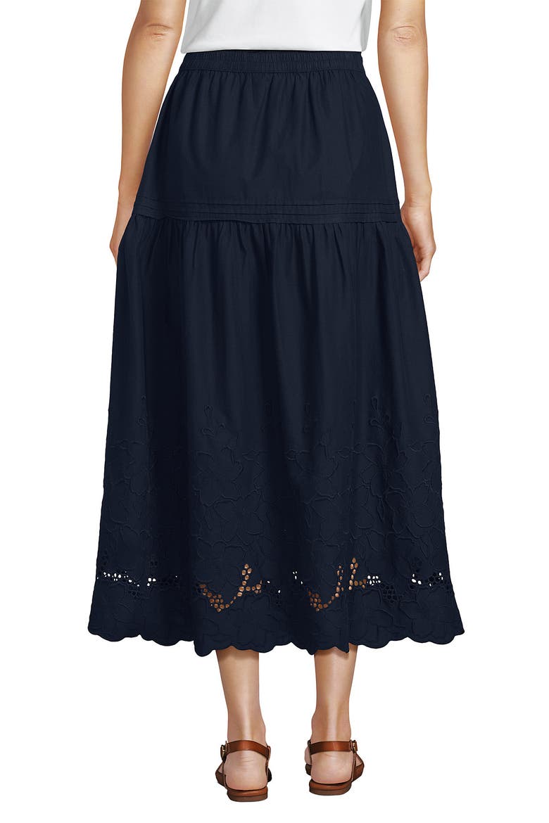 Voile Eyelet Maxi Skirt, Alternate, color, Radiant Navy