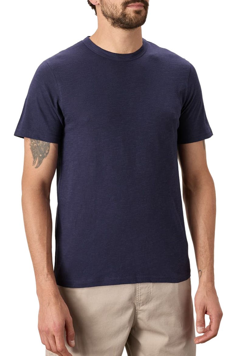 Organic Cotton Featherweight Slub Crew Tee, Alternate, color, Eclipse