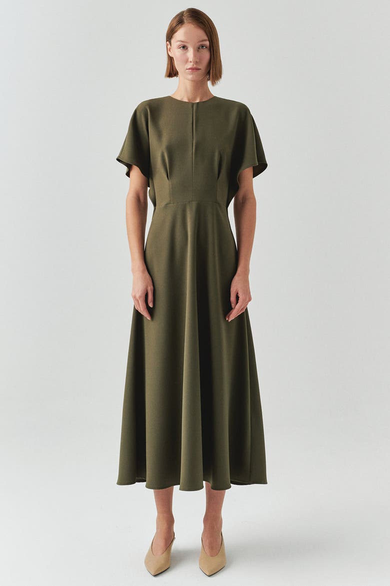 Elodie Midi Dress, Main, color, KHAKI