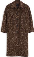 Madewell Single Breasted Leopard Print Trench Coat