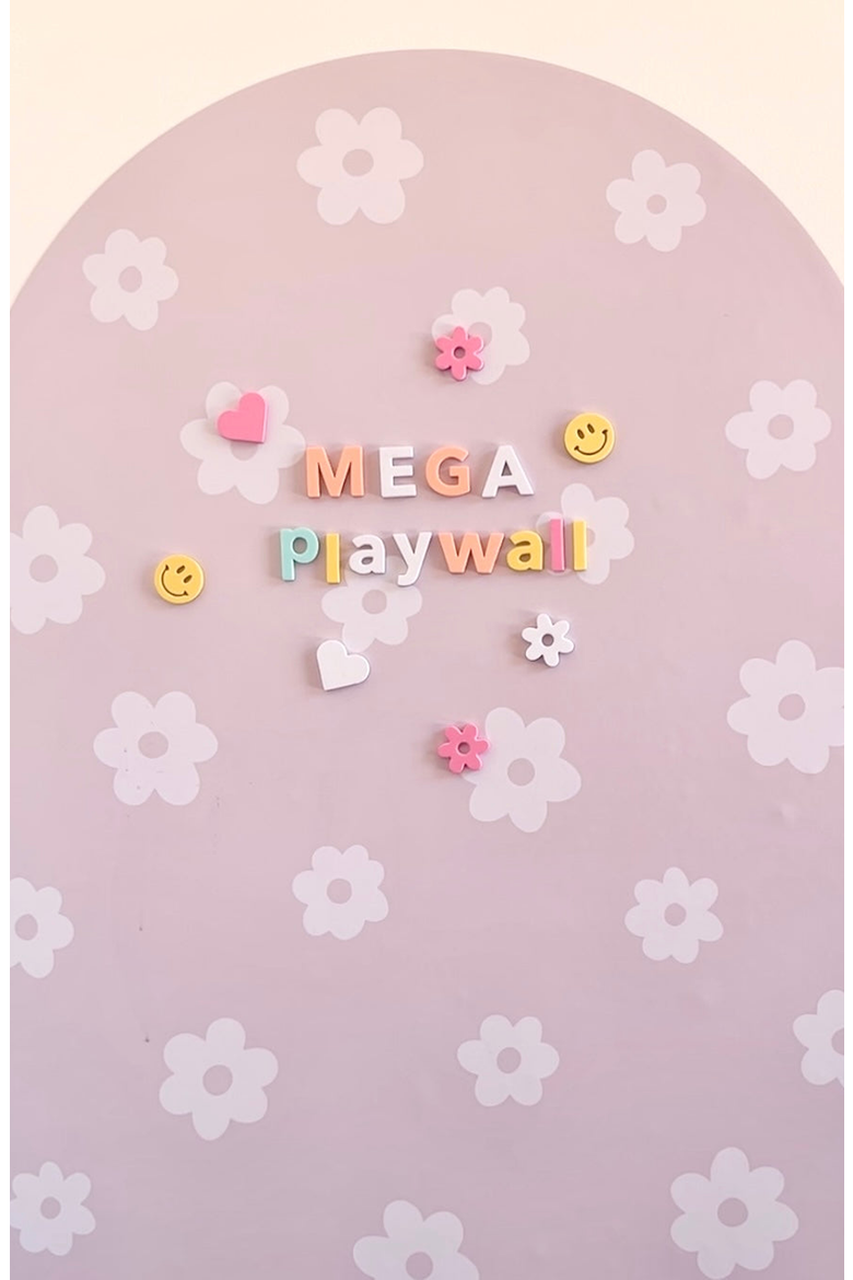 MEGA Magic Playwall Arch Magnetic Wall Decal, Alternate, color, Daisy