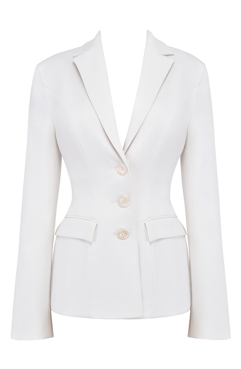 HOUSE OF CB Sariah Stretch Twill Blazer, Alternate, color, Ivory