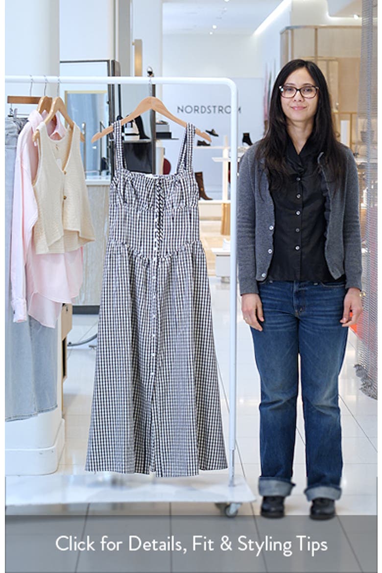 Temperance Gingham Corset Midi Dress video