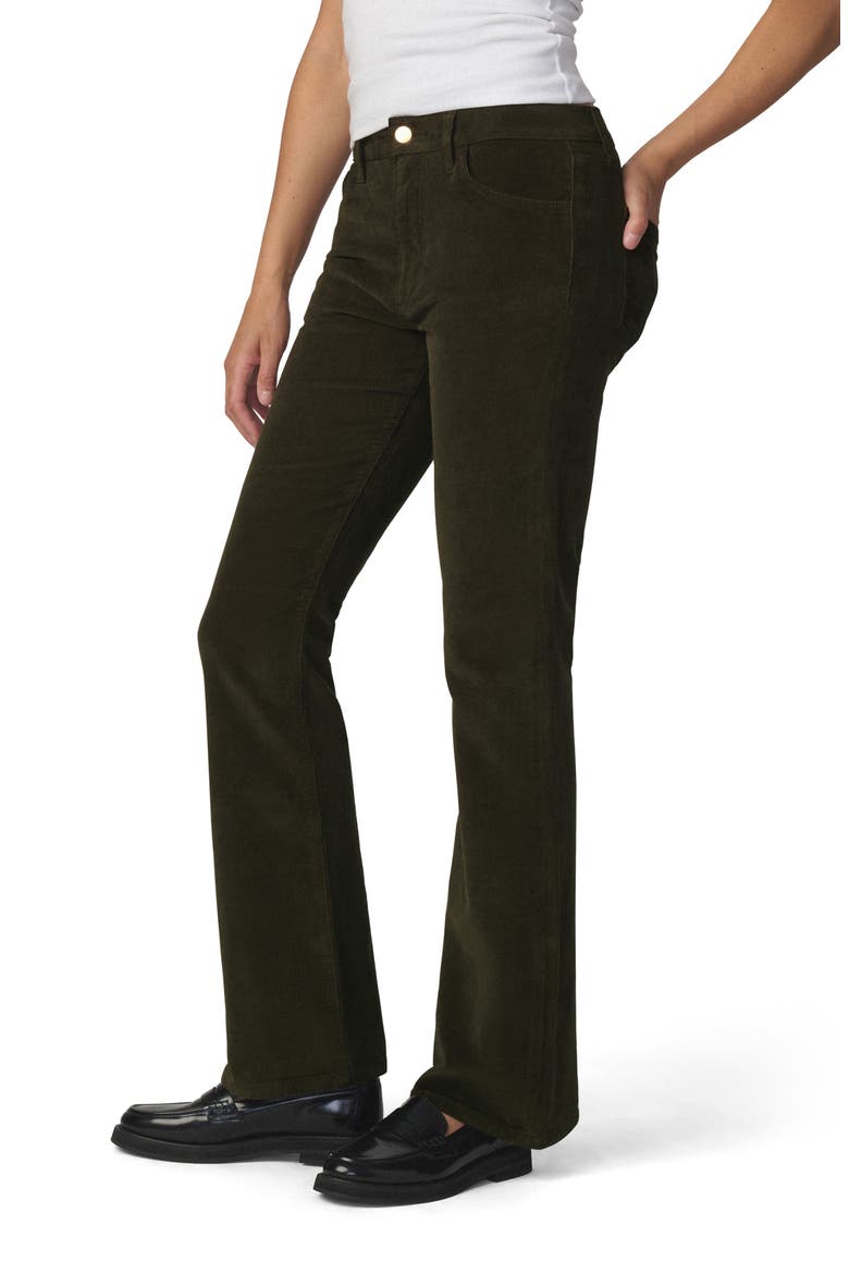Inez High Waist Bootcut Corduroy Jeans, Alternate, color, OLIVE