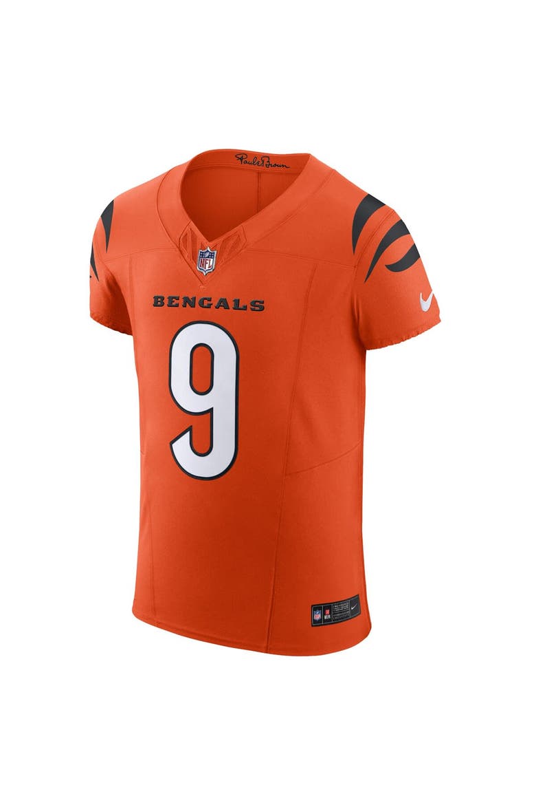 Men's Nike Joe Burrow Orange Cincinnati Bengals Vapor F.U.S.E. Elite Jersey, Alternate, color, Orange