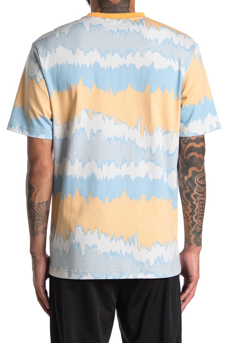 Men's Adventure Stripe Embroidered T-Shirt, Alternate, color, HAZY ORANGE/MULTICOLOR