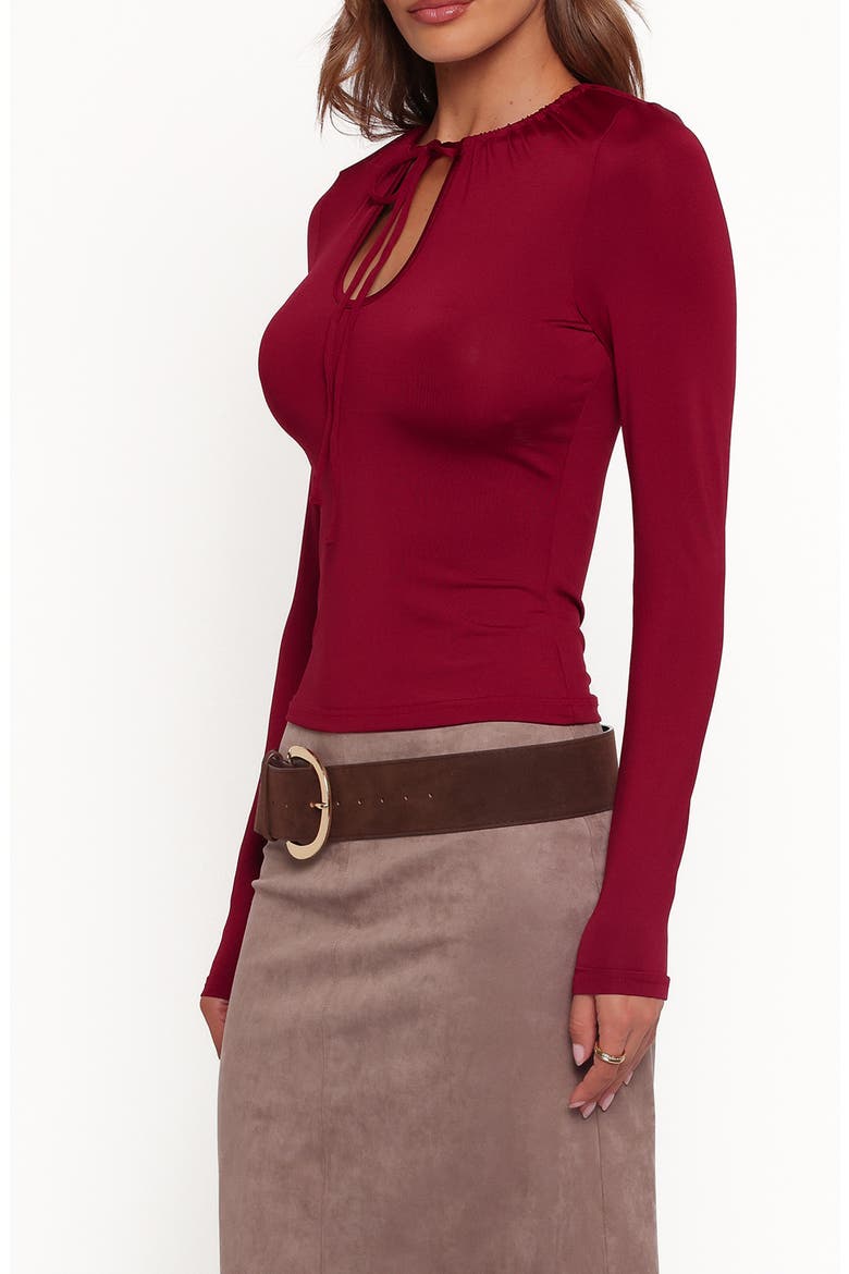 Tuscany Keyhole Top, Alternate, color, BURGUNDY