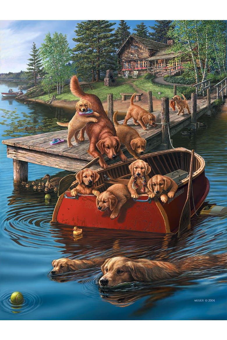 Dog Paddle 300 piece Jigsaw Puzzle for Adults, Alternate, color, Multicolor