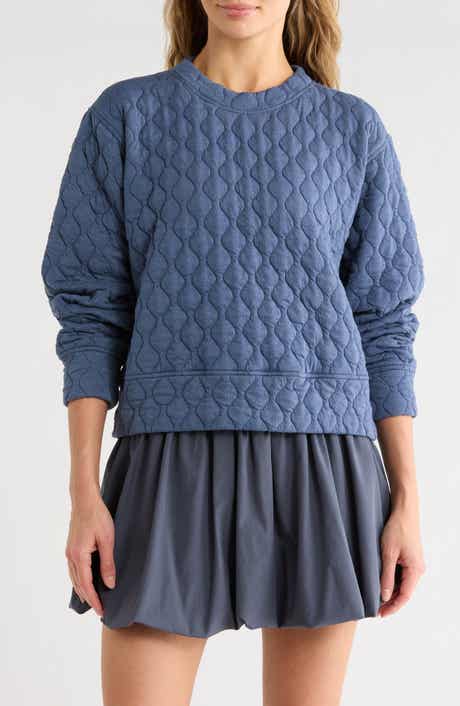 Z by Zella Retreat Quilted Crewneck Sweatshirt