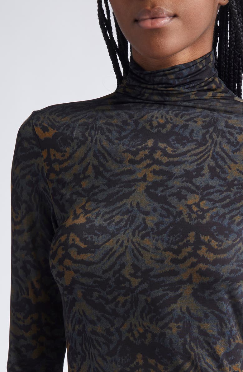 Ulla Johnson Aurelia Funnel Neck Jersey Top, Alternate, color, Desert Jasper