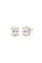 Lab Grown Diamond Oval Four Prong Stud Earring 14K