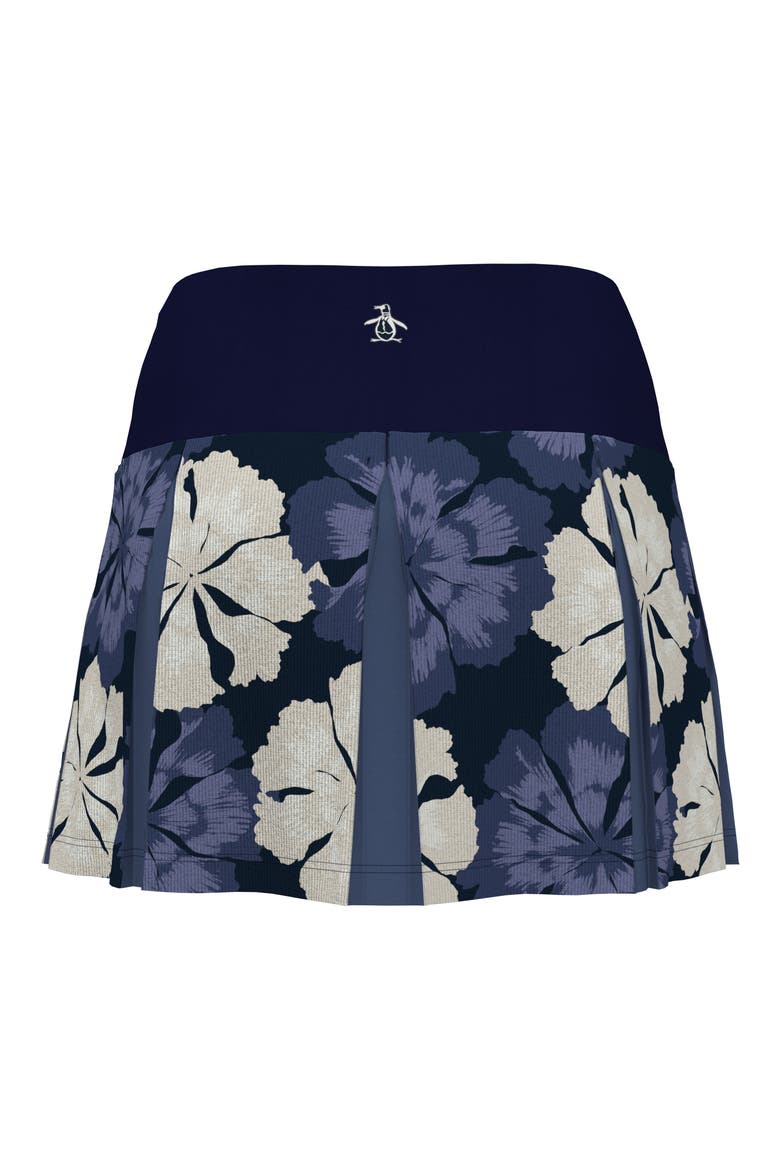 Fuji Floral Ribbed Performance Miniskort, Alternate, color, BLACK IRIS