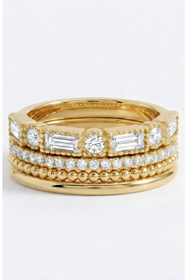 Vintage Maximalist Ring Stack, Main, color, Gold