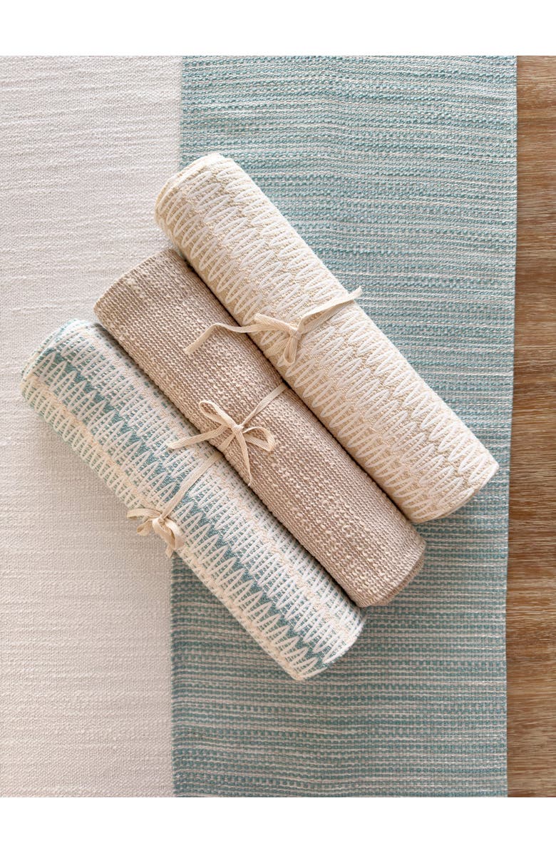 Anaya Summer Twist Indoor Outdoor Table Runner, Alternate, color, Beige