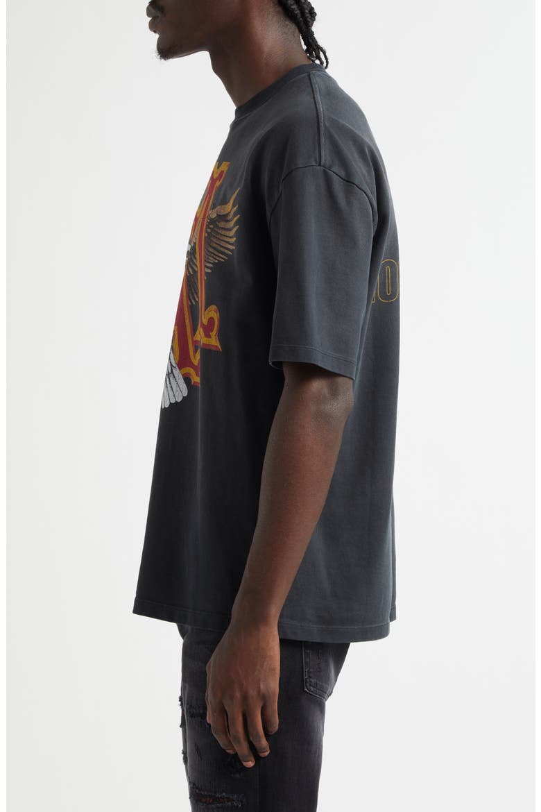 MA Eagle Oversize Cotton Graphic T-Shirt, Alternate, color, BLACK