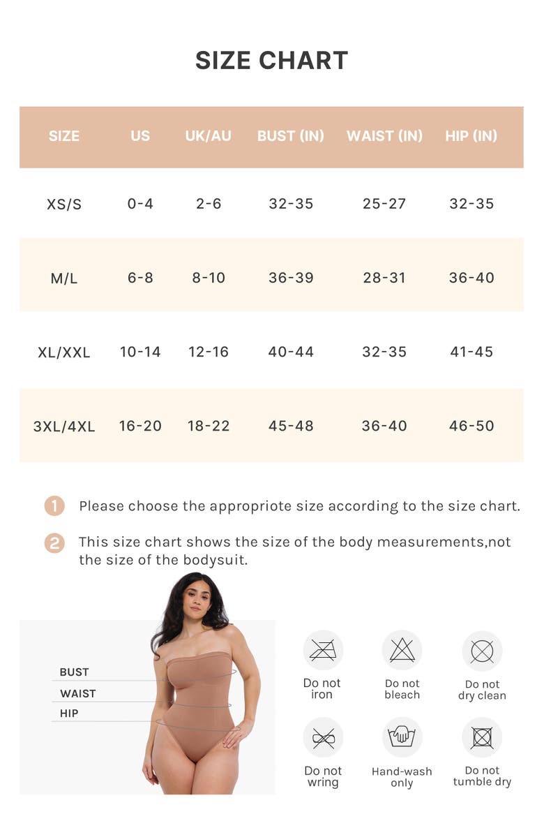 Shapellx Skin Flow Strapless Sculpt Thong Bodysuit, Alternate, color, Black