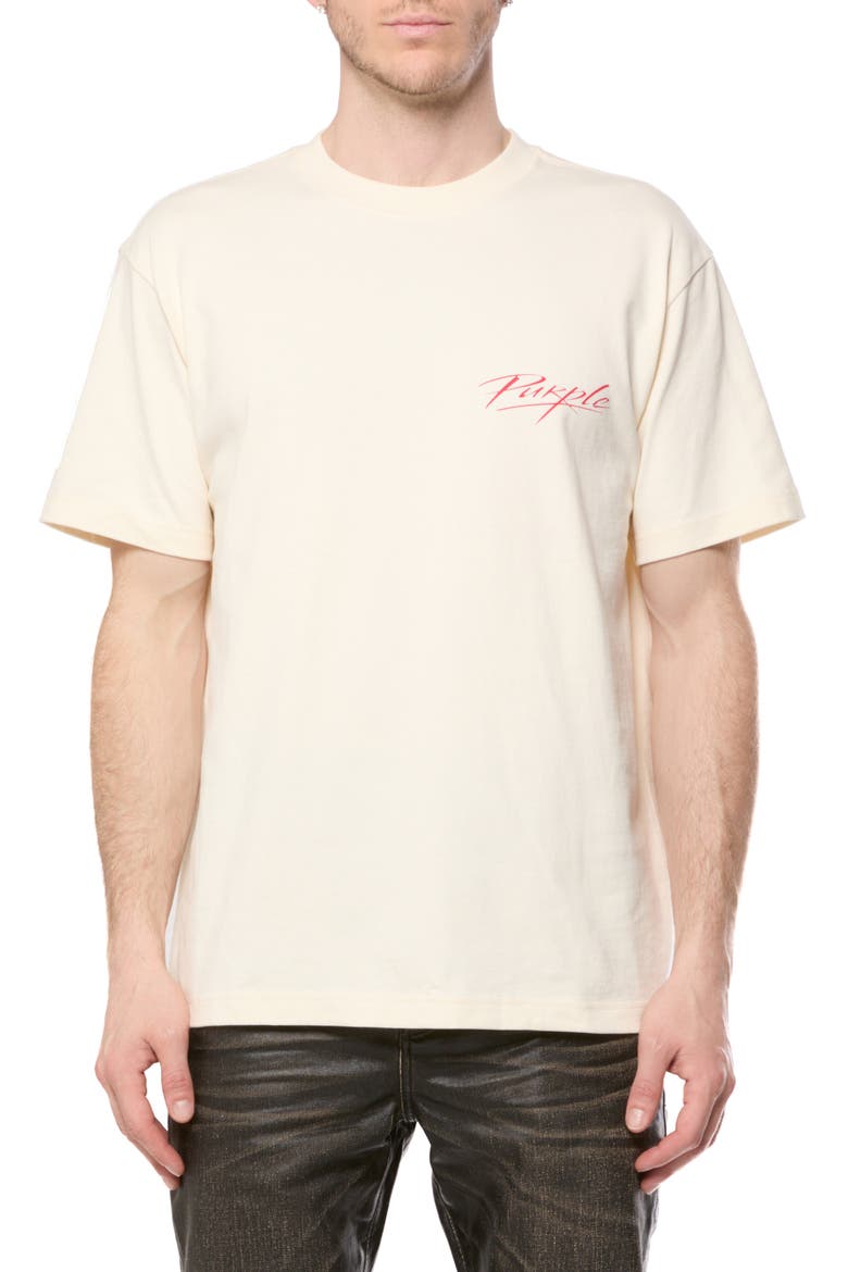 Graphic Cotton T-Shirt, Main, color, OFF WHITE