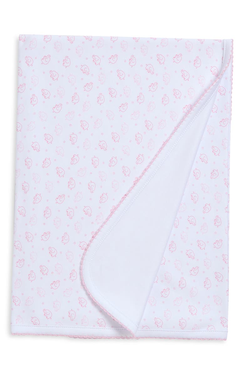 Kissy Kissy Ele-Fun Pima Cotton Blanket, Main, color, Pink